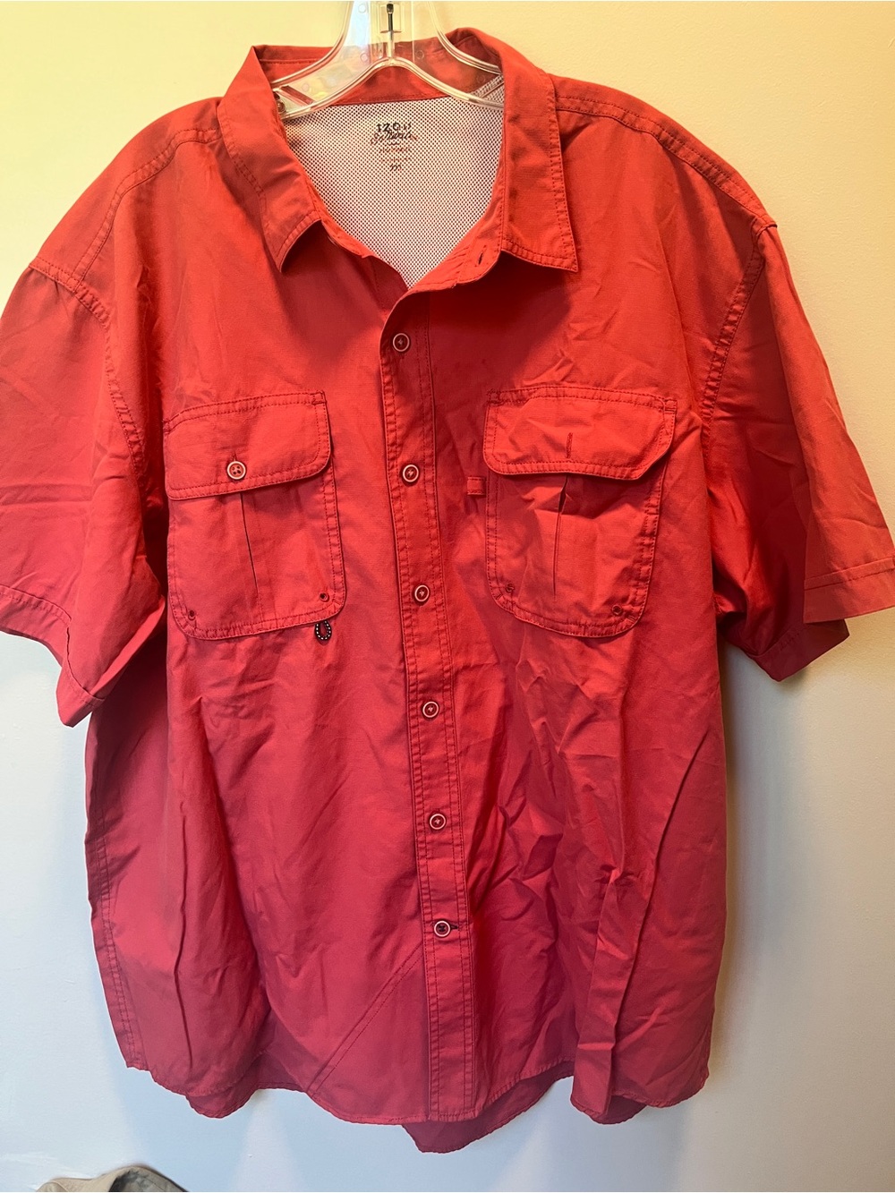 Outdoor Hunting & Fishing XXL Izod Men's Short Sleeve Shirt in Red